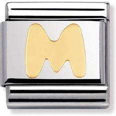 Gull Charms & Anheng Nomination Composable Classic Link Letter M Charm - Silver/Gold