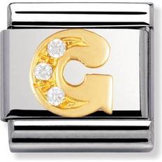 Nomination Composable Classic Link Letter G Charm - Silver/Gold/Transparent