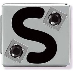 Nomination Composable Steelikons Link Letter S Charm - Silver/Black