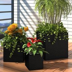 Pots vidaXL Garden Square Pot 3 pack