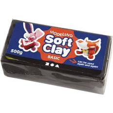 Svarte Modelleire Soft Clay Basic Black 500g