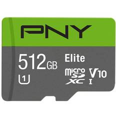 512 GB Memory Cards PNY Elite microSDXC Class 10 UHS-I U1 V10 90MB/s 512GB +Adapter