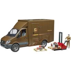 Varebiler Bruder Mercedes Benz Sprinter UPS Delivery Van with Pallet Mover & Figure 02538