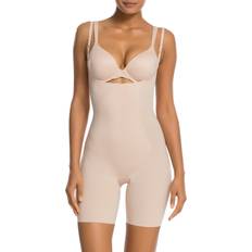 Spanx Thinstincts Open-Bust Mid-Thigh Bodysuit - Soft Nude