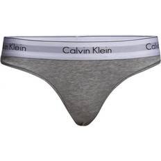 Elastan / Lycra / Spandex Undertøy Calvin Klein Modern Cotton Thong - Grey Heather