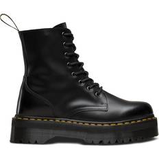 Dr. Martens Jadon Smooth Leather Platform - Black Polished Smooth 