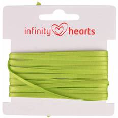 Infinity Hearts Satin Band Double Sided 3mm 551 Green - 5m