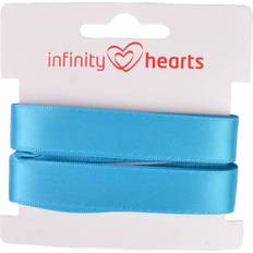 Infinity Hearts Satin Band Double Sided 15mm 325 Turquoise - 5m