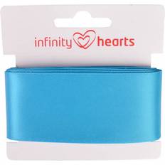 Infinity Hearts Satin Band Double Sided 38mm 325 Turquoise - 5m