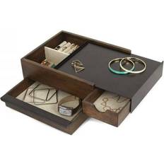 Brown Jewelry Boxes Umbra Stowit Jewellery Box - Black/Walnut