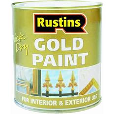 Rustins Quick Dry Gold Metal Paint, Wood Paint Gold 0.25L