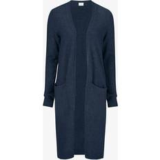 XS Cardigans Vila Long Knitted Cardigan - Blue/Total Eclipse
