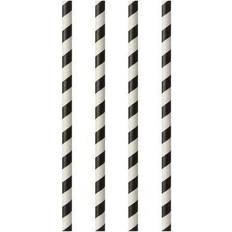 Papstar Stripes Straw 20cm 100pcs