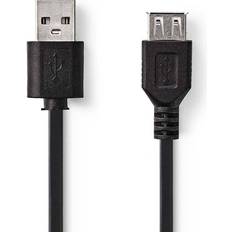 USB A-USB A - USB-kabel Kabler USB A-USB A M-F 2.0 2m