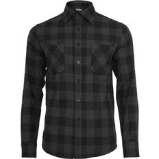Urban Classics Checked Flannel Shirt - Black/Charcoal