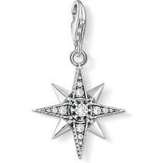 Thomas Sabo Charm Club Royalty Star Charm Pendant - Silver/White