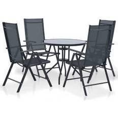 Round Patio Dining Sets vidaXL 44447 Patio Dining Set, 1 Table incl. 4 Chairs