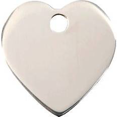 Red Dingo Stainless Steel Tag Heart Medium