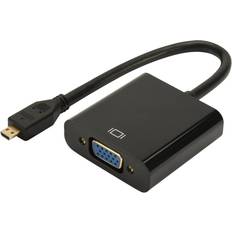 Micro HDMI/3.5mm-VGA M-F Adapter