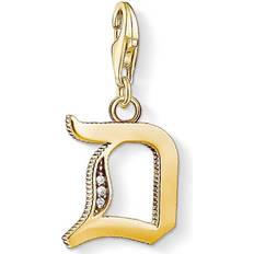 Thomas Sabo Charm Club Letter D Charm - Gold/White