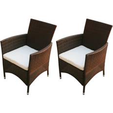 Rattan Patio Chairs vidaXL 43123 2-pack Garden Dining Chair