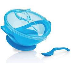 Nuby Teller & Schalen Nuby Suction Bowl with Spoon and Lid 6m+