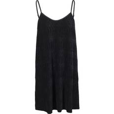Samt Kleider Urban Classics Velvet Slip Dress - Black