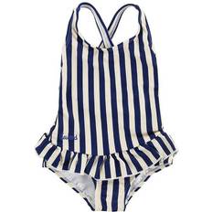 Liewood Amara Swimsuit Stripe - Navy/Creme De La Creme (LW12669)