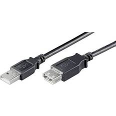 USB A-USB A - USB-kabel Kabler USB A - USB A M-F 2.0 1.8m