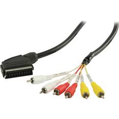 Scart-6RCA Angled 2m