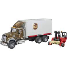 Lastebiler Bruder Mack Granite UPS Logistics Truck with Forklift 02828