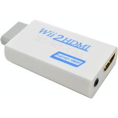 Wii Wii to Hdmi Adapter Full HD 1080P - White