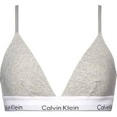 Calvin Klein Womens Modern Cotton Lightly Lined Wireless Bralette, Grey  Heather