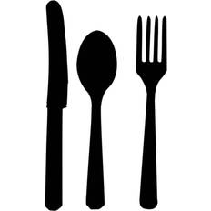 Amscan Cutlery Black 24-pack