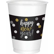 Amscan Plastic Cup New Years Printed 25-pack