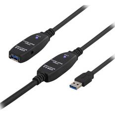 USB A-USB A - USB-kabel Kabler Prime Active USB A - USB A M-F 3.0 10m