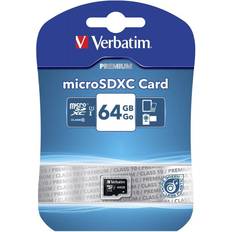 64 GB Memory Cards Verbatim Premium MicroSDXC UHS-I 64GB