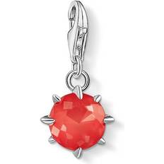 Thomas Sabo Birth Stone July Charm - Silver/White/Red