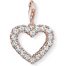 Thomas Sabo Charm Club Heart Charm Pendant - Rose Gold/White