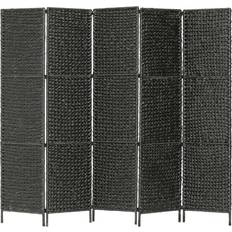 Natural Room Dividers vidaXL 5 Panels Room Divider