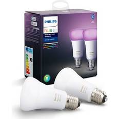 Philips Hue White and Color Ambiance LED Lamps 9W E27 2-pack