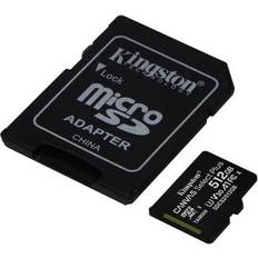 512 GB Memory Cards Kingston Canvas Select Plus microSDXC Class 10 UHS-I U3 V30 A1 100/85MB/s 512GB +Adapter