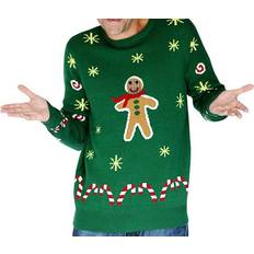 Morphsuit Gingerbread Snack Knitted Christmas Sweater - Green