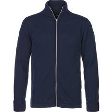 Herre - L - Ull Cardigans Mads Nørgaard Wool Klemens Zip Knit Cardigan - Navy