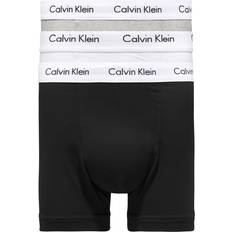 Herren - Weiß Unterwäsche Calvin Klein Cotton Stretch Trunks 3-pack - Black/White/Grey Heather