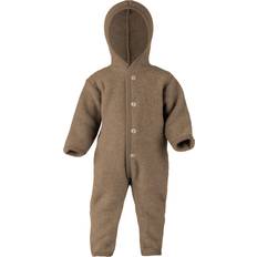 9-12M Oberbekleidung ENGEL Natur Fleece Baby Jumpsuit - Walnut Brown