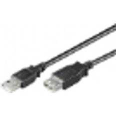 USB A-USB A - USB-kabel Kabler USB A - USB A M-F 2.0 0.3m
