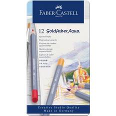 Wasserbasiert Aquarellstifte Faber-Castell Goldfaber Aqua Watercolour Pencil Tin of 12