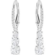 Swarovski Attract Trilogy Pierced Earrings - Silver/Transparent