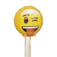 Unique Party Piñata and Piñata Sticks Emoji Yellow